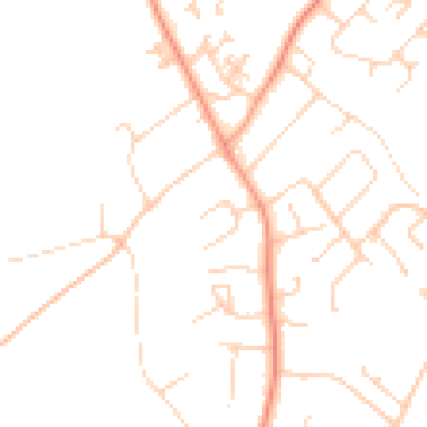 Daytime road noise heatmap for SO45 1WW