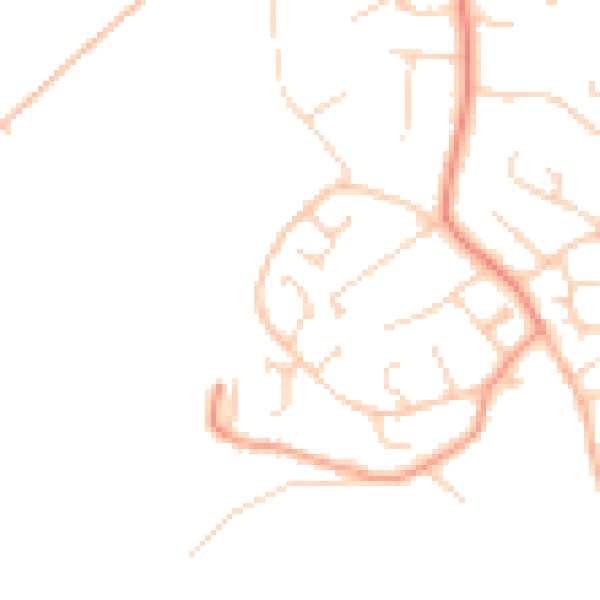 Daytime road noise heatmap for SO45 1ZQ