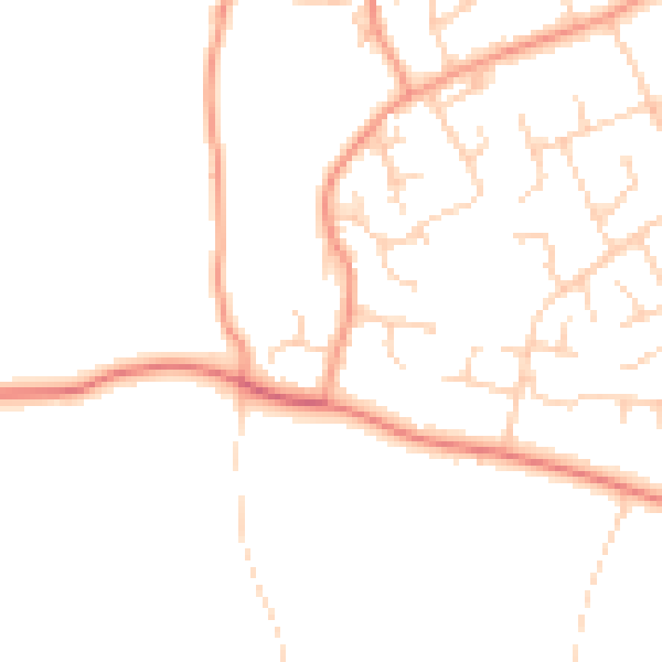 Daytime road noise heatmap for SO45 2FE