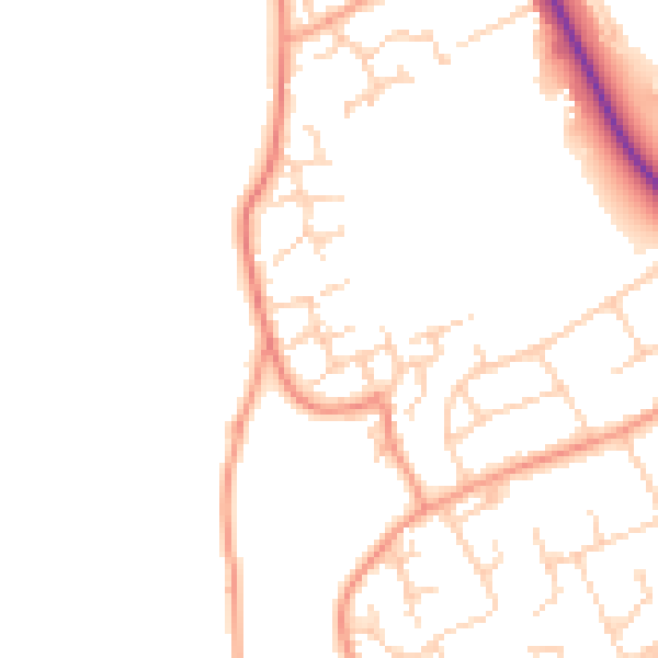 Daytime road noise heatmap for SO45 2QH