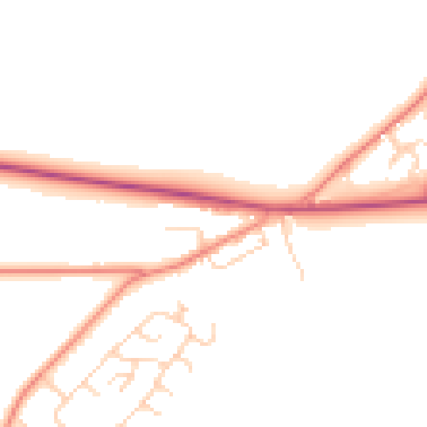 Daytime road noise heatmap for SO45 2RB