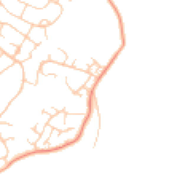 Daytime road noise heatmap for SO45 3GD