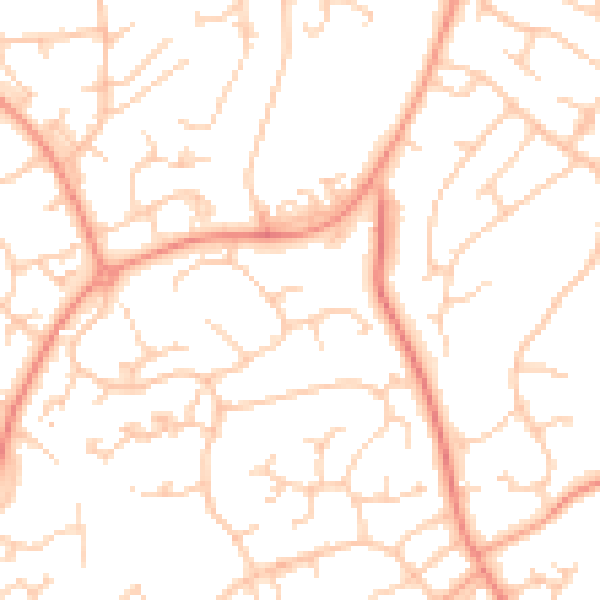 Daytime road noise heatmap for SO45 4HZ