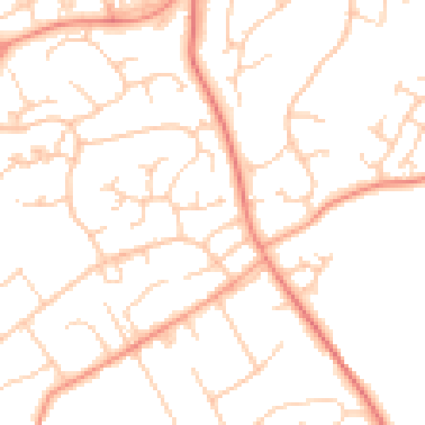 Daytime road noise heatmap for SO45 4NF