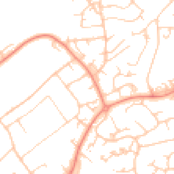 Daytime road noise heatmap for SO45 4NT