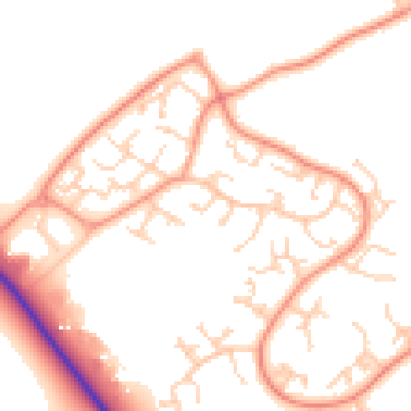 Daytime road noise heatmap for SO45 5TY