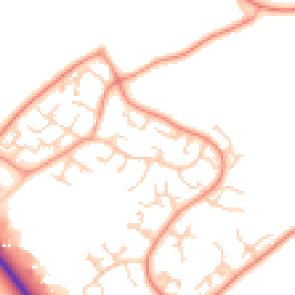Daytime road noise heatmap for SO45 5TZ