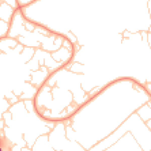 Daytime road noise heatmap for SO45 5UB