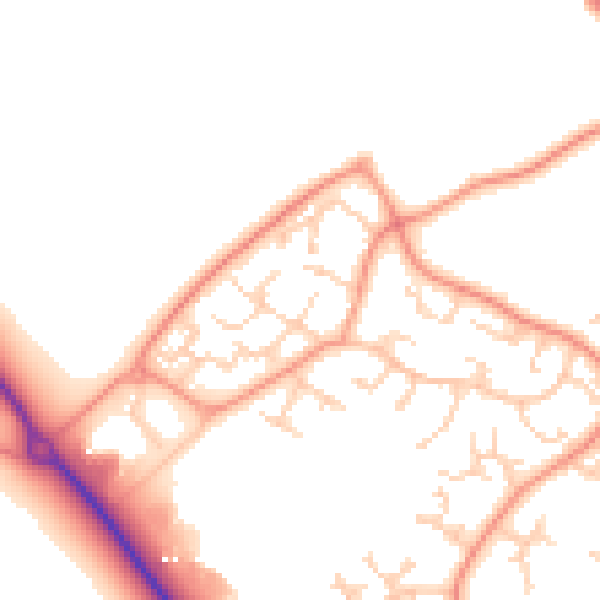 Daytime road noise heatmap for SO45 5WB