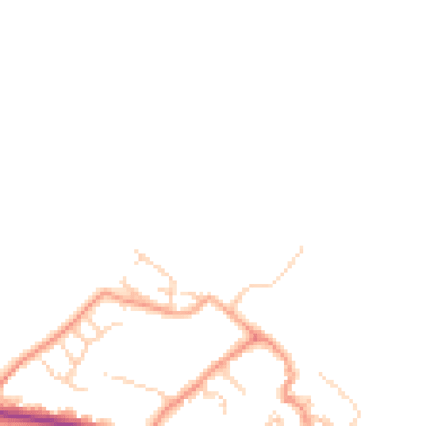 Daytime road noise heatmap for SO45 6DZ