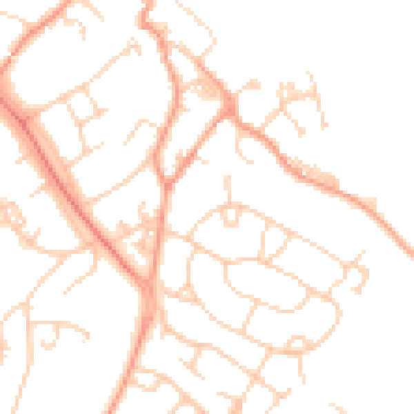 Daytime road noise heatmap for SO45 6FN
