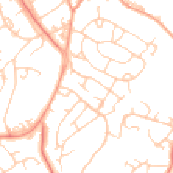 Daytime road noise heatmap for SO45 6JG