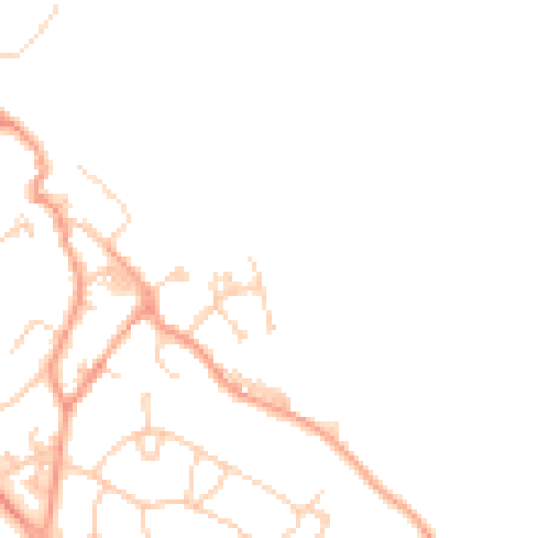 Daytime road noise heatmap for SO45 6JT