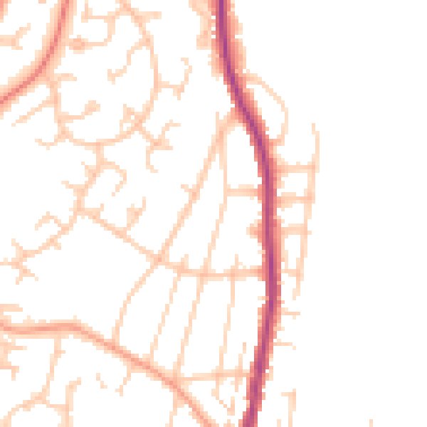 Daytime road noise heatmap for SO50 4GG