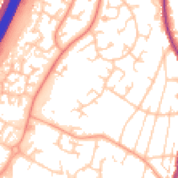 Daytime road noise heatmap for SO50 4NX