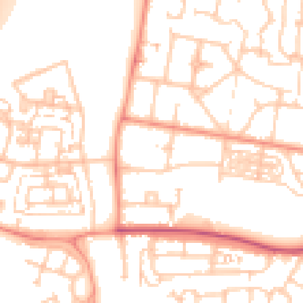 Daytime road noise heatmap for SO50 5DU