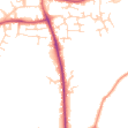 Daytime road noise heatmap for SO50 7EY