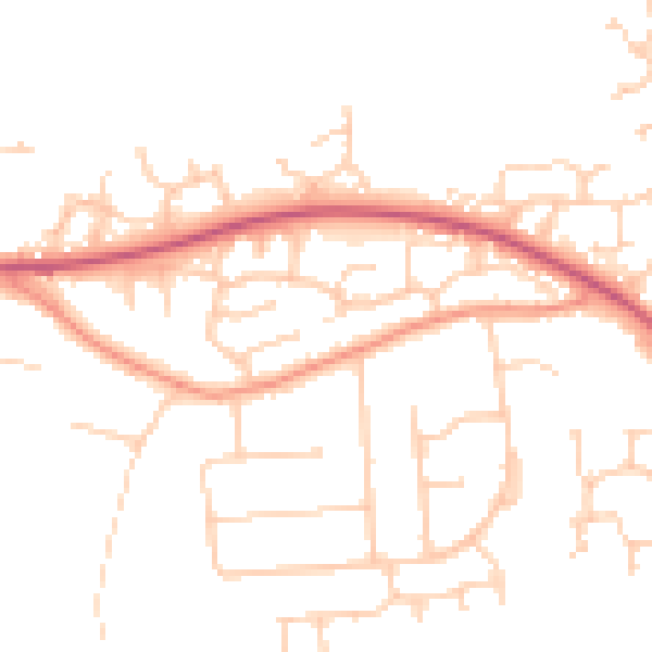 Daytime road noise heatmap for SO50 8NG