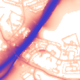 Daytime road noise heatmap for SO50 9LE
