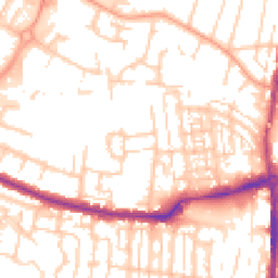 Daytime road noise heatmap for SO50 9QN