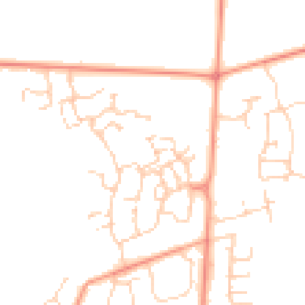 Daytime road noise heatmap for SO51 0BE
