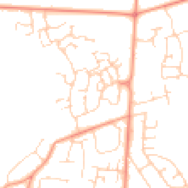 Daytime road noise heatmap for SO51 0BU