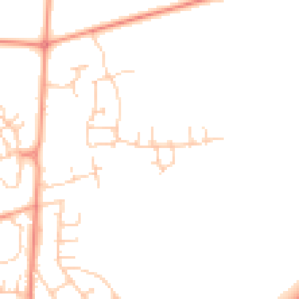 Daytime road noise heatmap for SO51 0DG