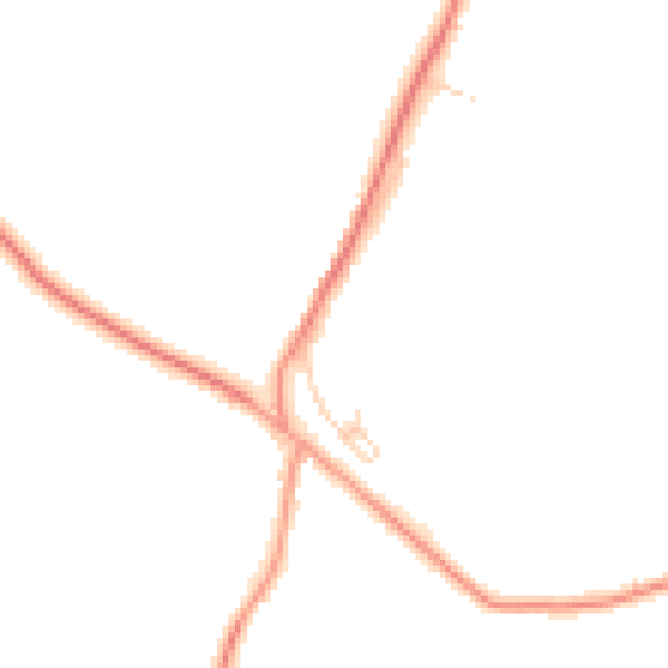 Daytime road noise heatmap for SO51 0HQ