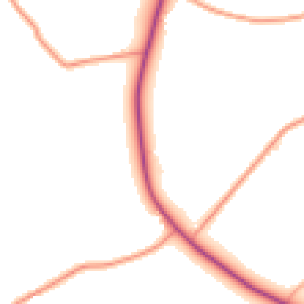Daytime road noise heatmap for SO51 0LB