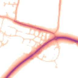 Daytime road noise heatmap for SO51 5SP