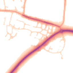 Daytime road noise heatmap for SO51 5SR