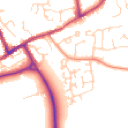 Daytime road noise heatmap for SO51 5UZ