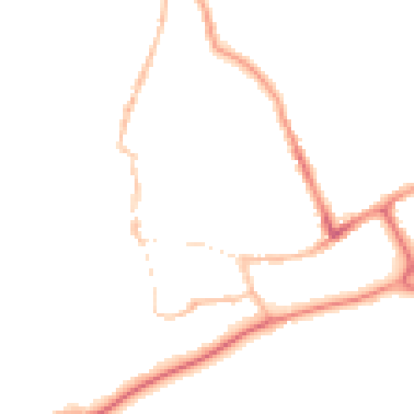 Night-time road noise heatmap for SO51 8AH