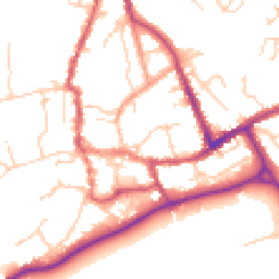Daytime road noise heatmap for SO51 8DE
