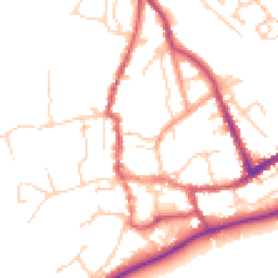 Daytime road noise heatmap for SO51 8DH