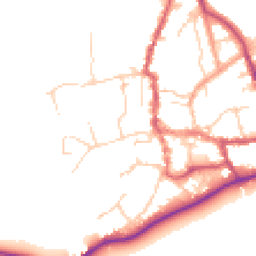Daytime road noise heatmap for SO51 8EN