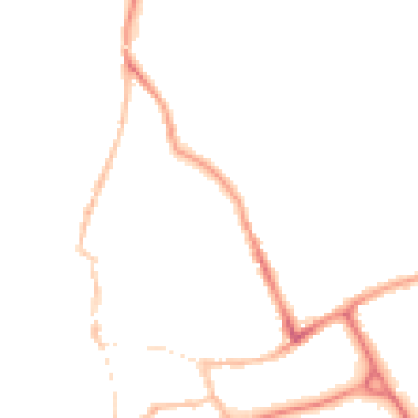 Night-time road noise heatmap for SO51 8LH