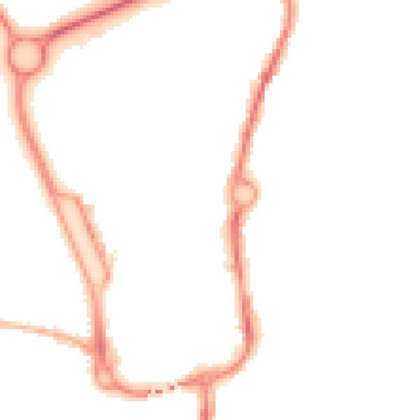 Night-time road noise heatmap for SP10 1DN
