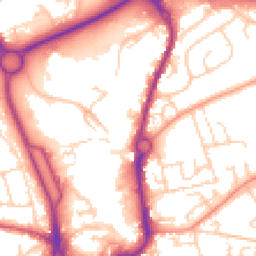 Daytime road noise heatmap for SP10 1DP