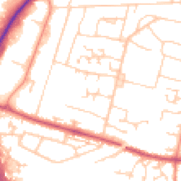 Daytime road noise heatmap for SP10 3DN