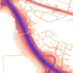 Daytime road noise heatmap for SP10 3XD