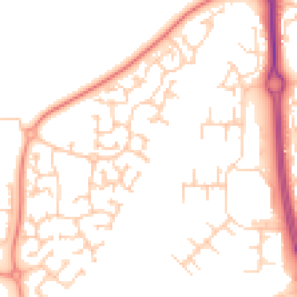 Daytime road noise heatmap for SP10 4NF