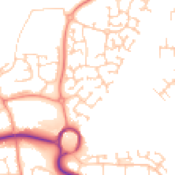 Daytime road noise heatmap for SP10 4NX
