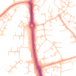 Daytime road noise heatmap for SP10 5JP
