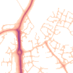 Daytime road noise heatmap for SP10 5NQ