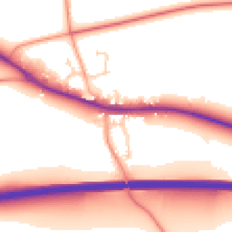 Daytime road noise heatmap for SP11 0QS