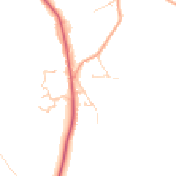 Daytime road noise heatmap for SP11 6HW