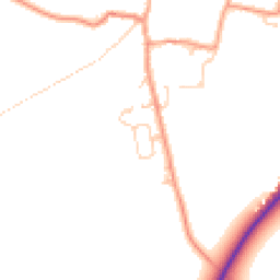 Daytime road noise heatmap for SP11 7BN