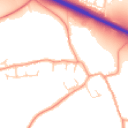 Daytime road noise heatmap for SP11 7LT