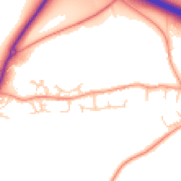 Daytime road noise heatmap for SP11 7NE
